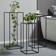 Blumentischset Schwarz, 3-teilig - Schwarz, MODERN, Metall (33/30/27/80/70/60/33/30/27cm) - Modern Living Blumentischset Schwarz, 3-teilig - Schwarz, MODERN, Metall (33/30/27/80/70/60/33/30/27cm) - Modern Living