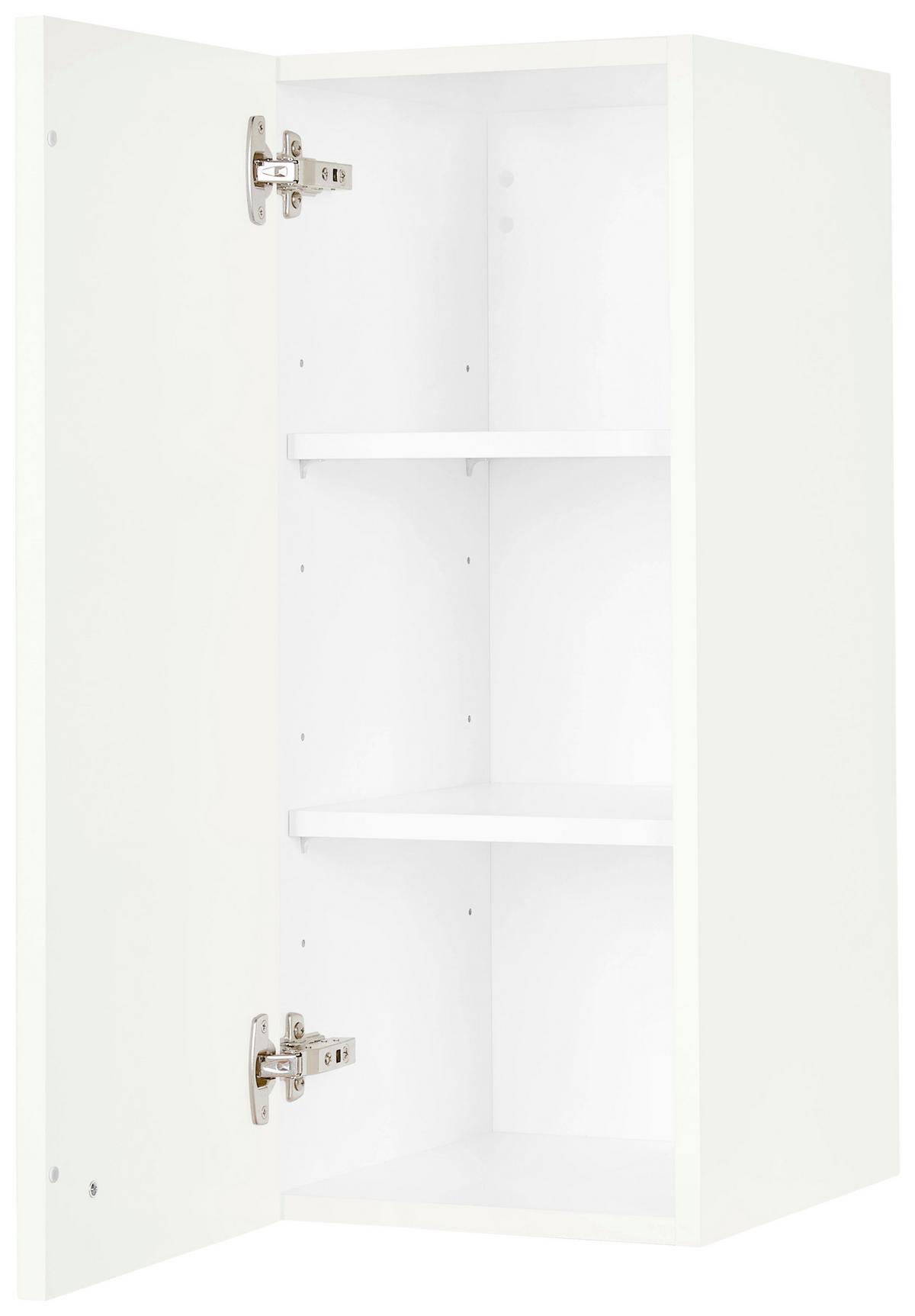 Küchenoberschrank Cascada Weiß - Schwarz/Weiß, MODERN, Holzwerkstoff/Metall (30/72/35cm) - Nobilia