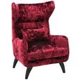 Ohrensessel in Rot - Rot/Schwarz, LIFESTYLE, Textil (78/110/43/82cm) - Premium Living Ohrensessel in Rot - Rot/Schwarz, LIFESTYLE, Textil (78/110/43/82cm) - Premium Living