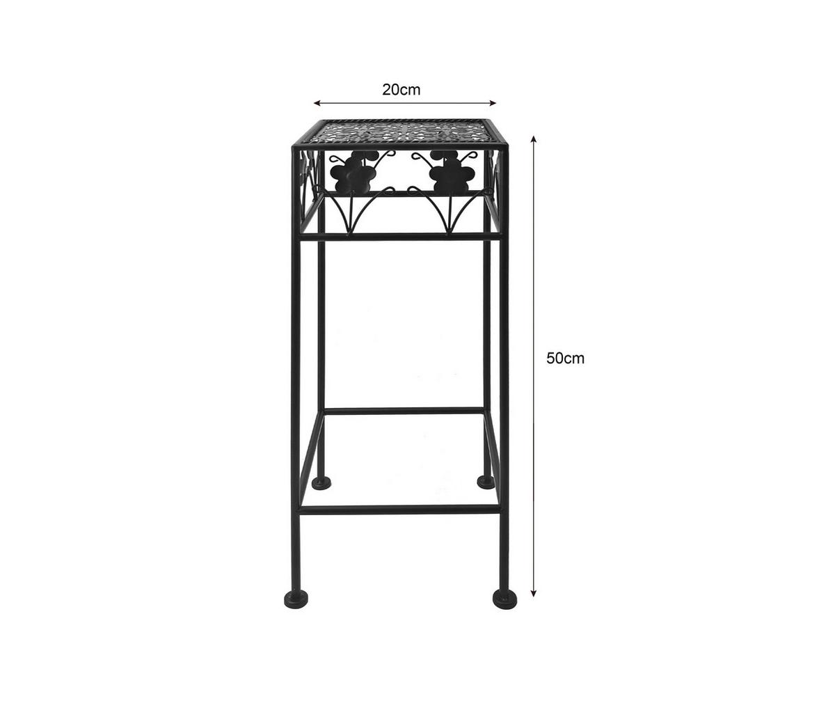 Set măsuțe suport flori PALMA 2 - negru, Trend, metal (30/30cm) - Modern Living