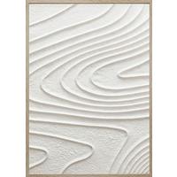 OBRAZ NA PŁÓTNIE MIKE - kolor naturalny/biały, Modern, materiał drewnopochodny/tworzywo sztuczne (50/70/4cm) - Modern Living