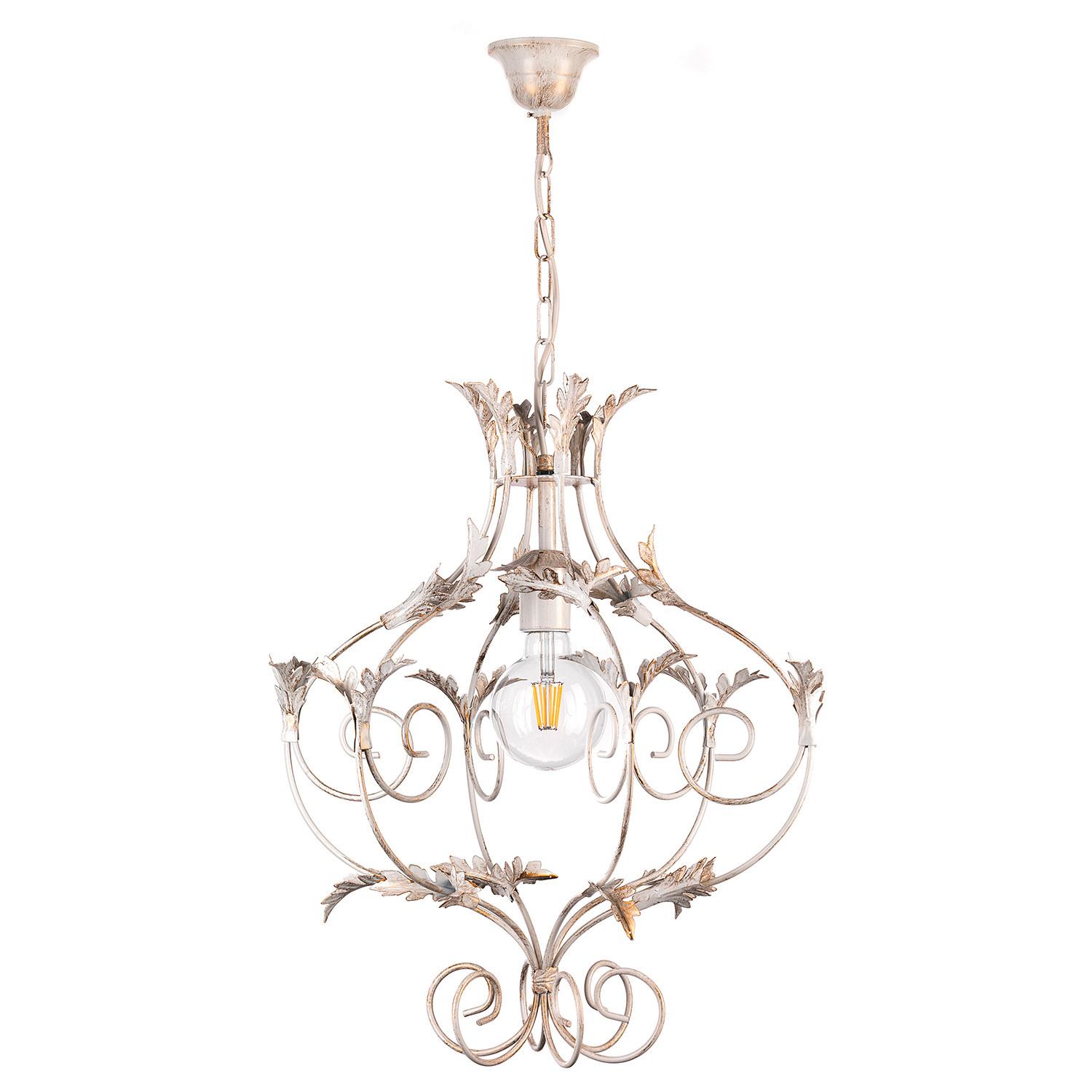 Hängeleuchte Contessa Weiß max. 22 Watt - Weiß, KONVENTIONELL, Metall (45/105cm)