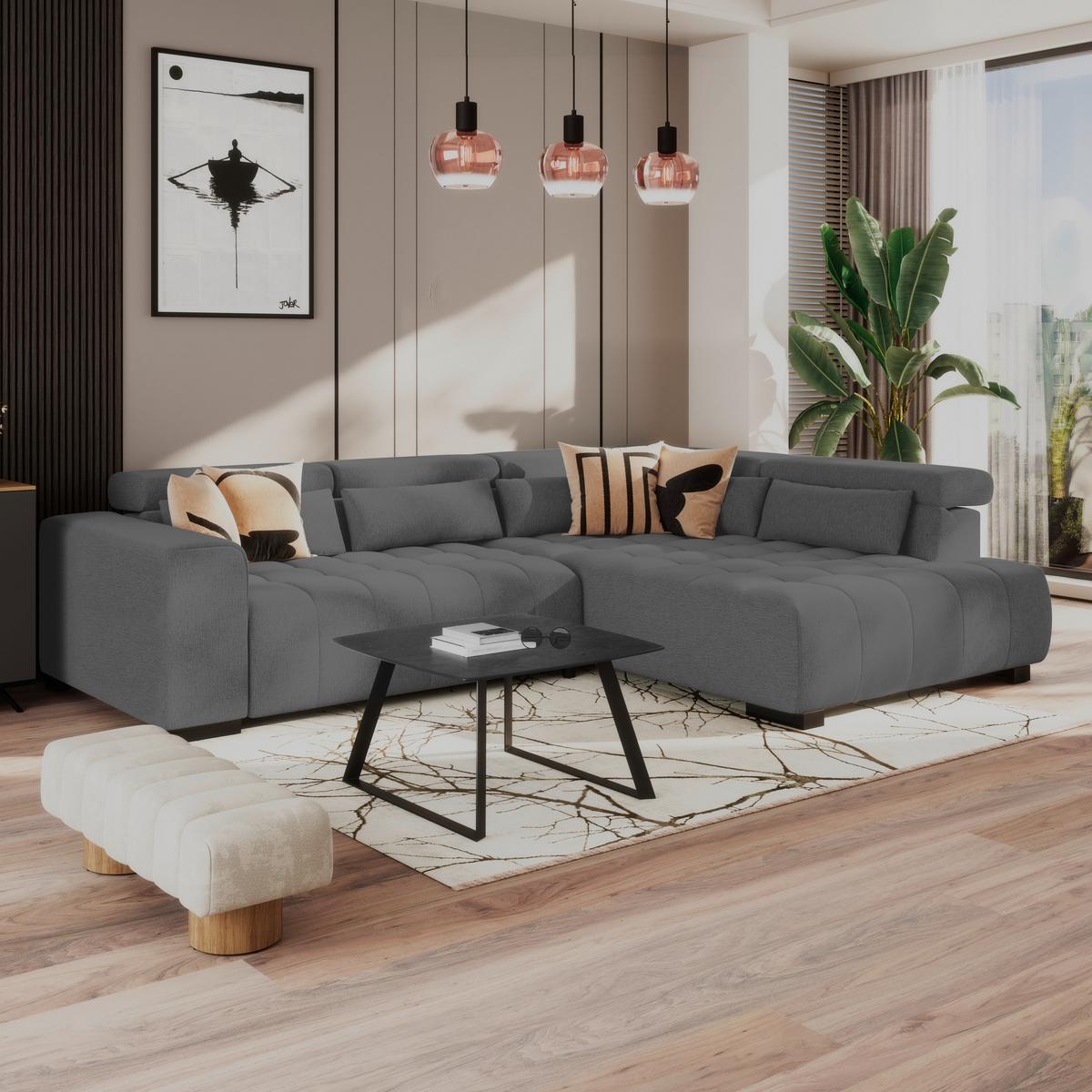 Coltar MATERA - antracit, Trend, textil (311/226cm)