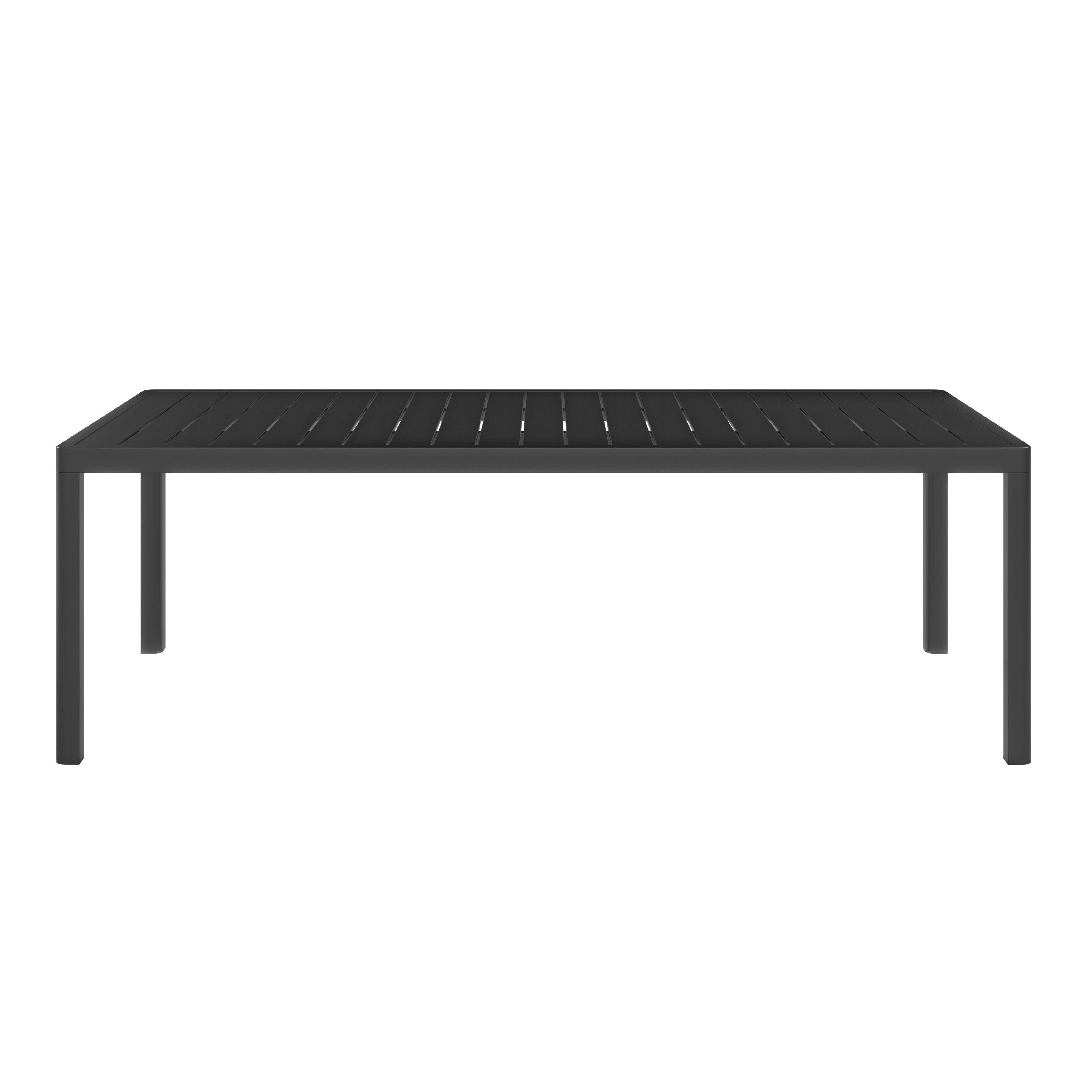 Gartentisch Hanoi Anthrazit Aluminium - Anthrazit, MODERN, Metall (204/100/74cm) - Mömax