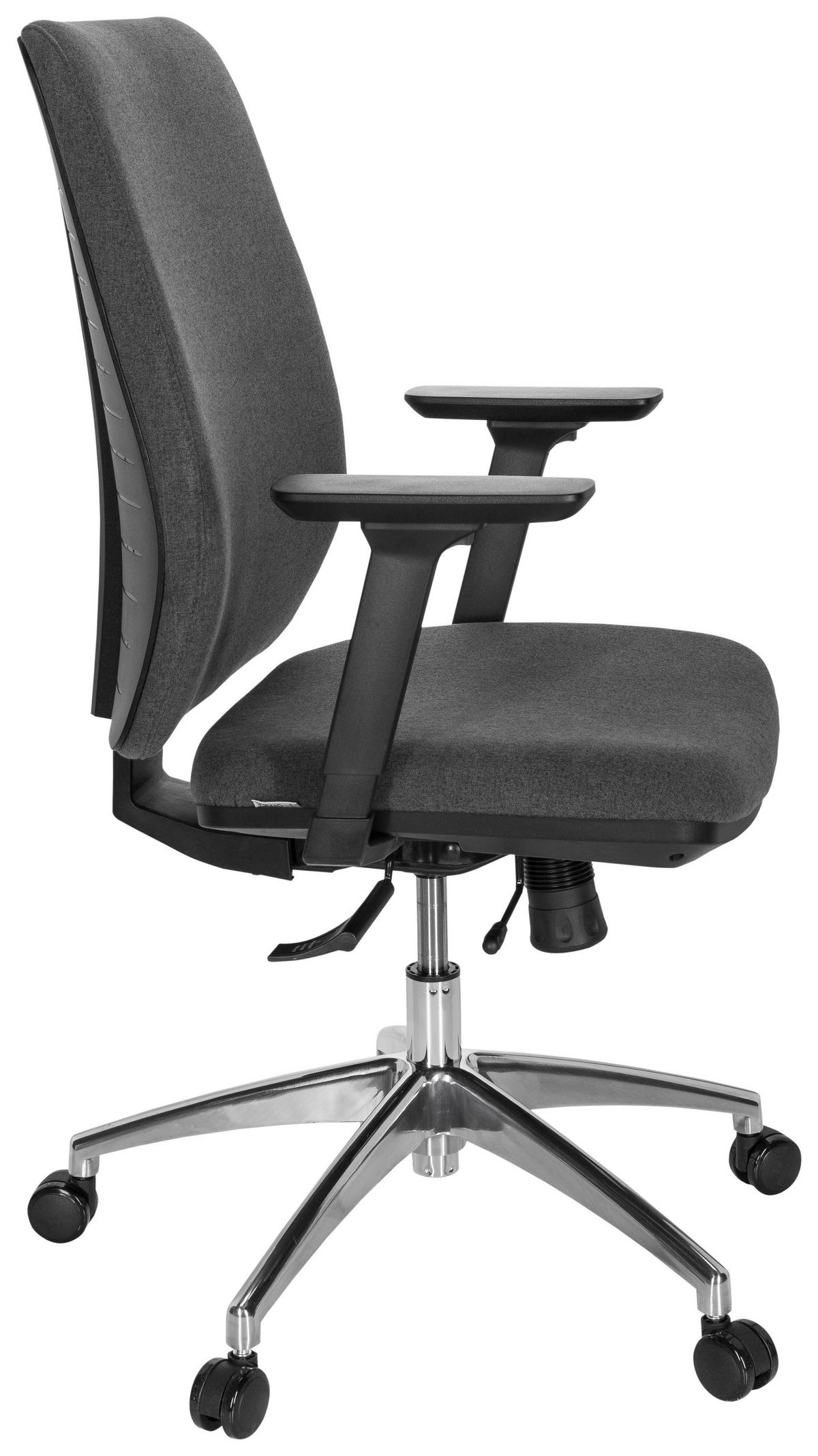 Vrtljivi Stol Integrio I, Temno Siva - barve kroma/temno siva, Moderno, kovina/umetna masa (74/123/63cm) - MID.YOU