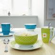 Kaffeebecher Shelly in Türkis/Weiß - Türkis/Weiß, Keramik (8,6/10,5cm) - MÖMAX modern living