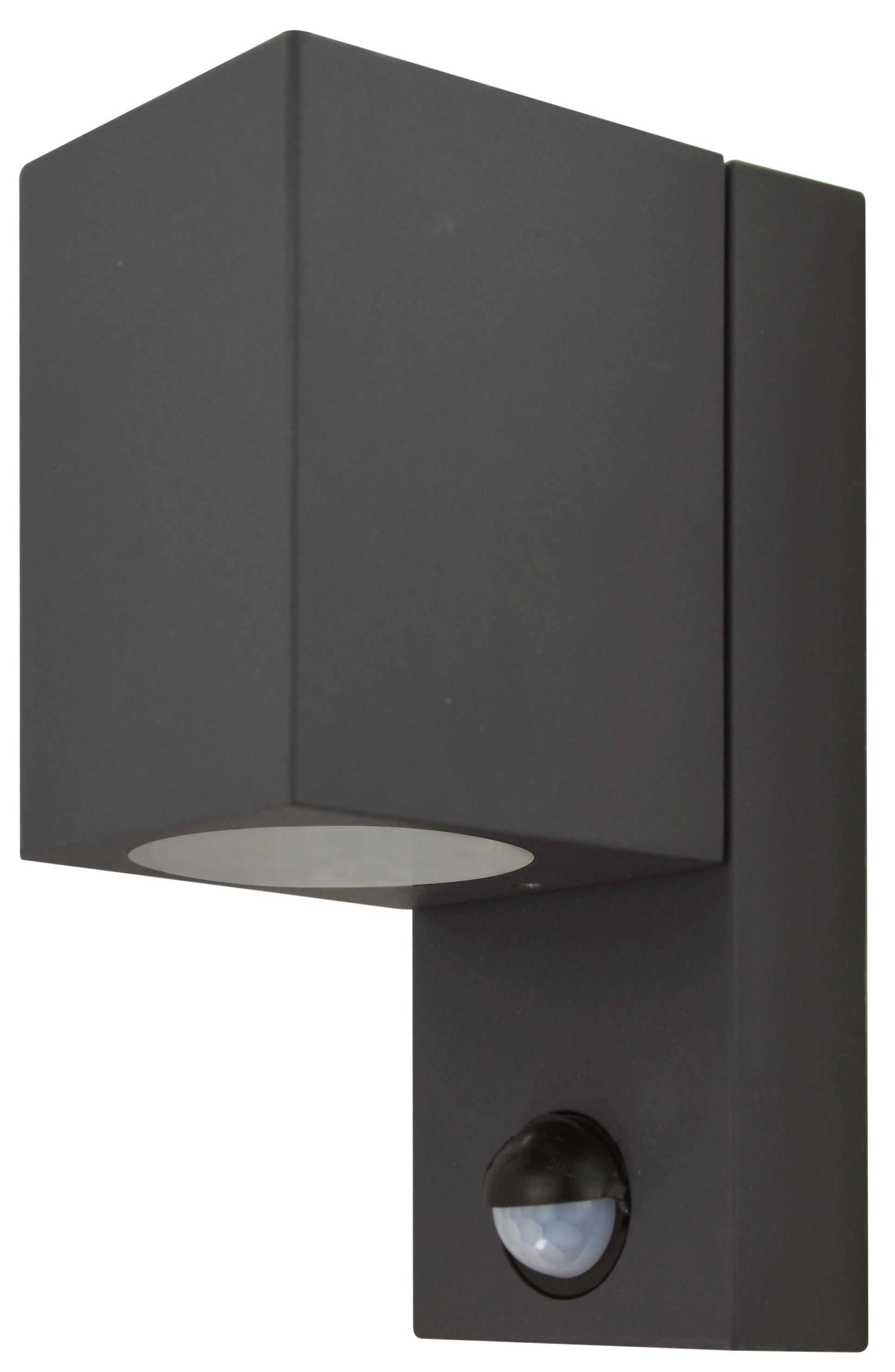 Außenwandleuchte Aster Anthrazit max. 15 Watt - Anthrazit, Design, Glas/Metall (17/7/10,4cm)