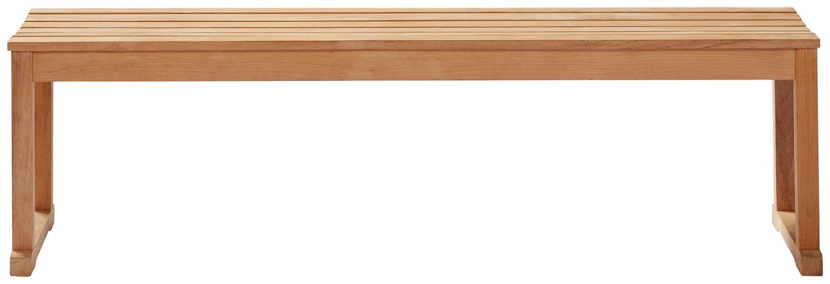 Sitzbank Vega - Teakfarben, Konventionell, Holz (150/43/40cm) - MID.YOU