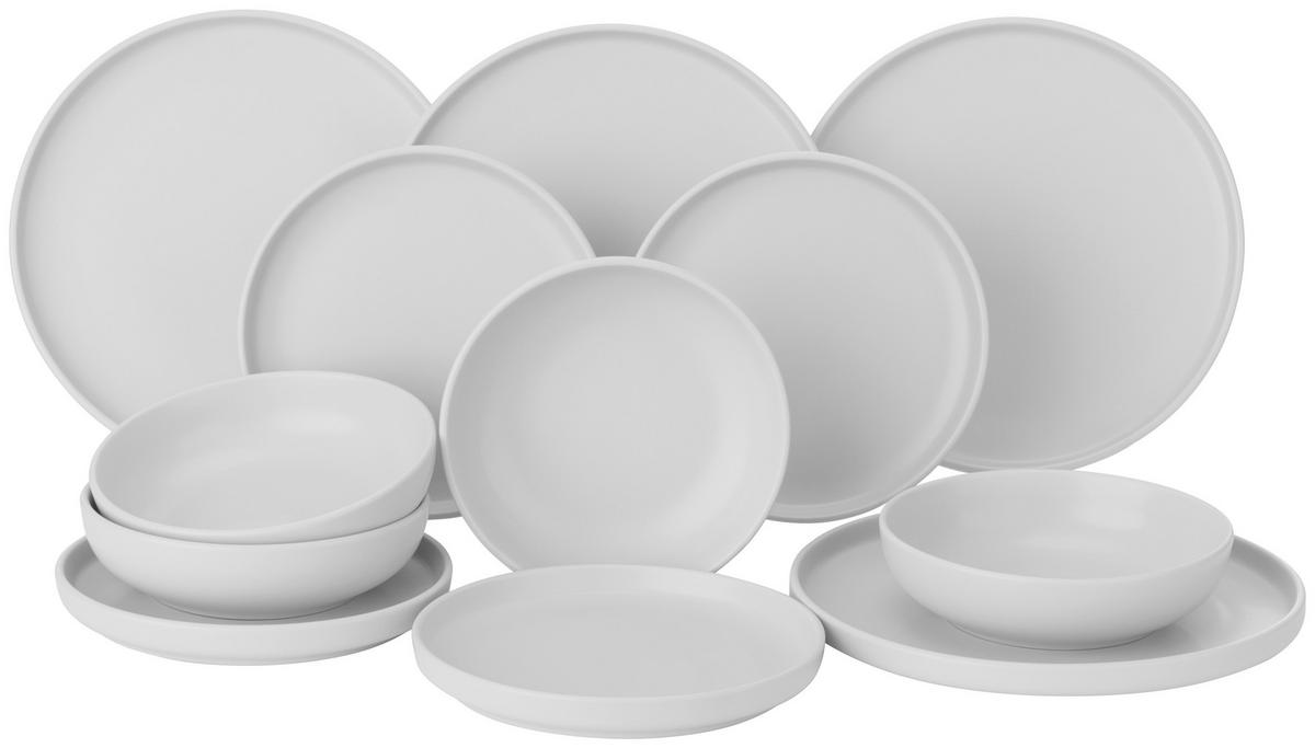 Serviciu de masă Michi - alb, Modern, ceramică - Mömax