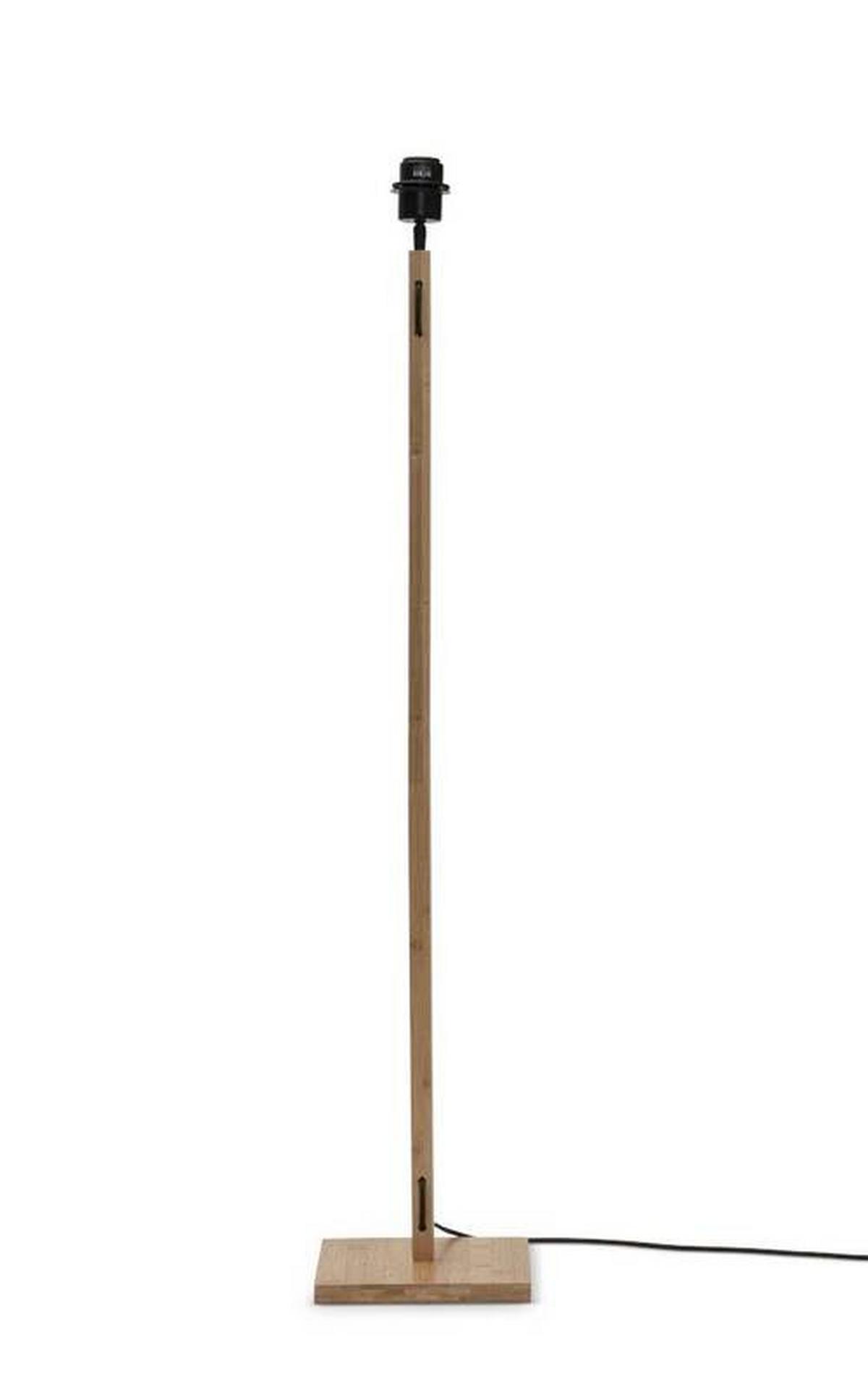 Stoječa Svetilka Bhutan, Črna, Bambus - črna/naravne barve, Trend, les (20/135cm) - Good & Mojo