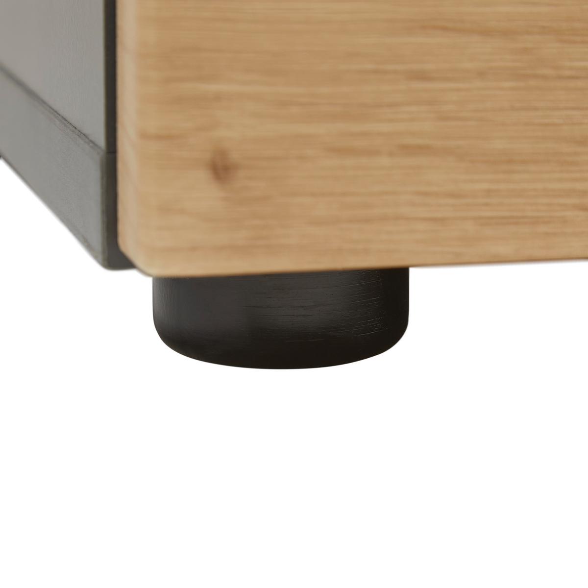 Kommode Memphis Graphitfarben/Eiche Artisan - Graphitfarben/Schwarz, Modern, Holzwerkstoff (100/107/38cm) - Mömax