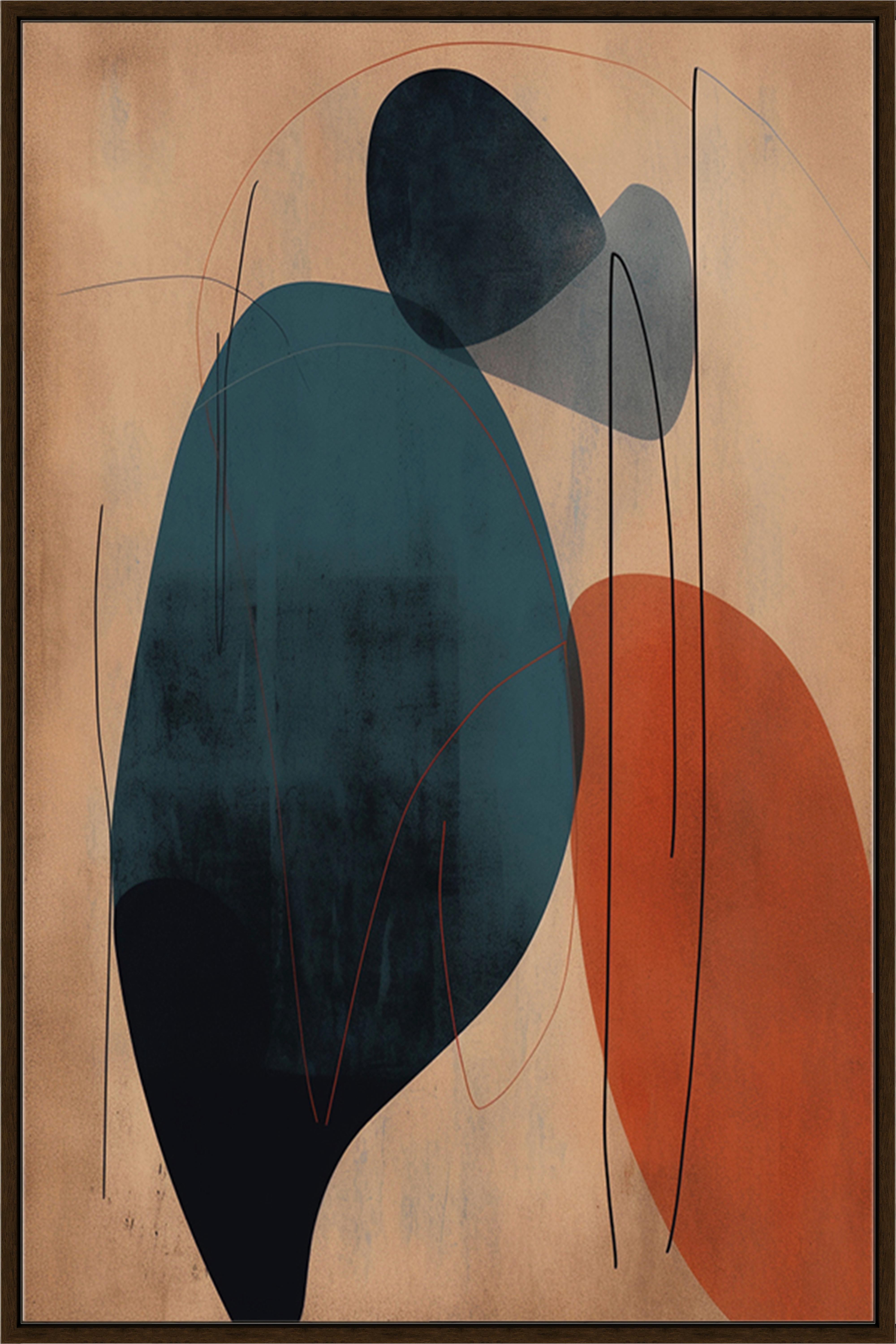 Keilrahmenbild Lotta ca. 60x90cm - Dunkelbraun/Beige, MODERN, Holzwerkstoff/Kunststoff (60/90cm) - Premium Living