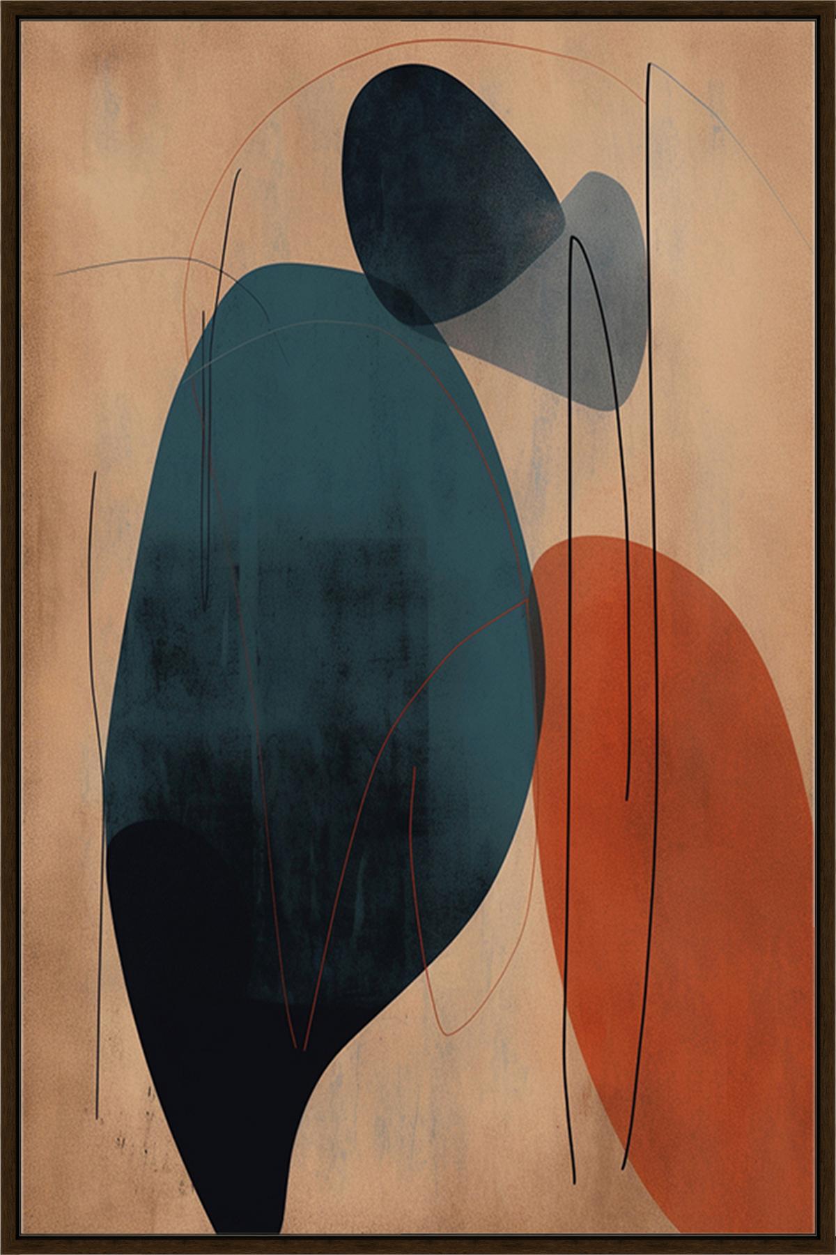 Keilrahmenbild Lotta ca. 60x90cm - Dunkelbraun/Beige, MODERN, Holzwerkstoff/Kunststoff (60/90cm) - Premium Living