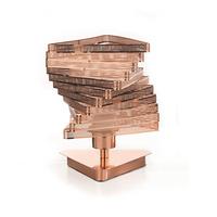 Nachttischleuchte Rame Kupferfarben max. 22 Watt - Kupferfarben, Design, Metall (20/27cm)