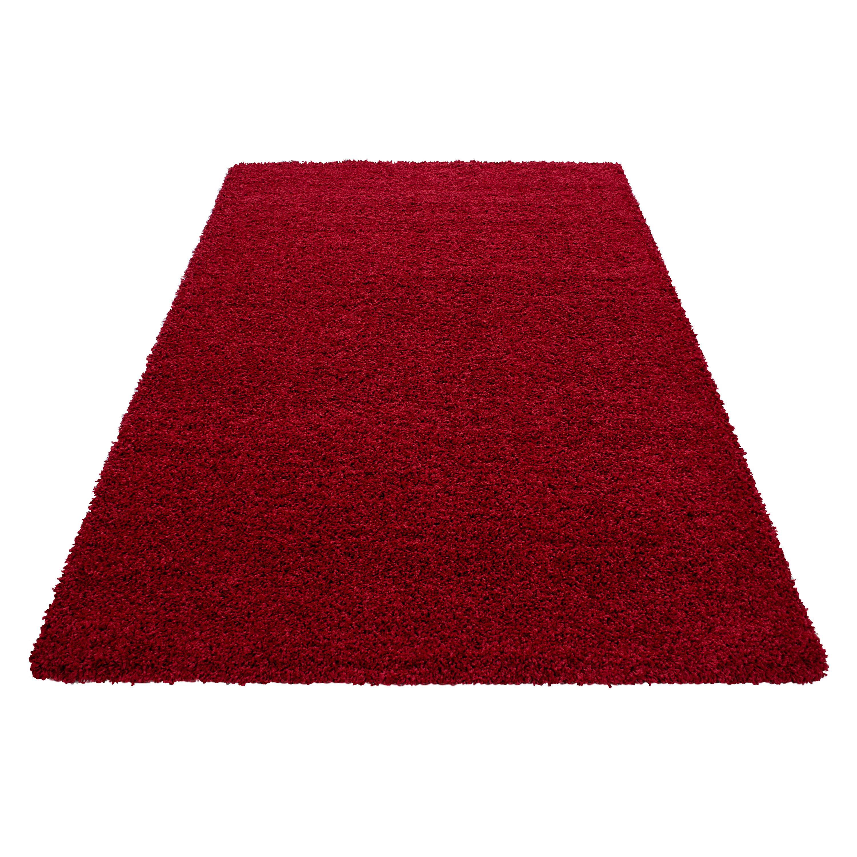 Hochflorteppich Life Rot ca. 140x200cm - Rot, KONVENTIONELL, Textil (140/200cm) - Novel