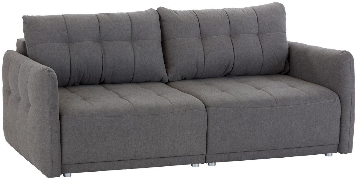 Kanapéágy Modena - sötétszürke/szürke, Natur, textil (223/92/107cm) - Mömax