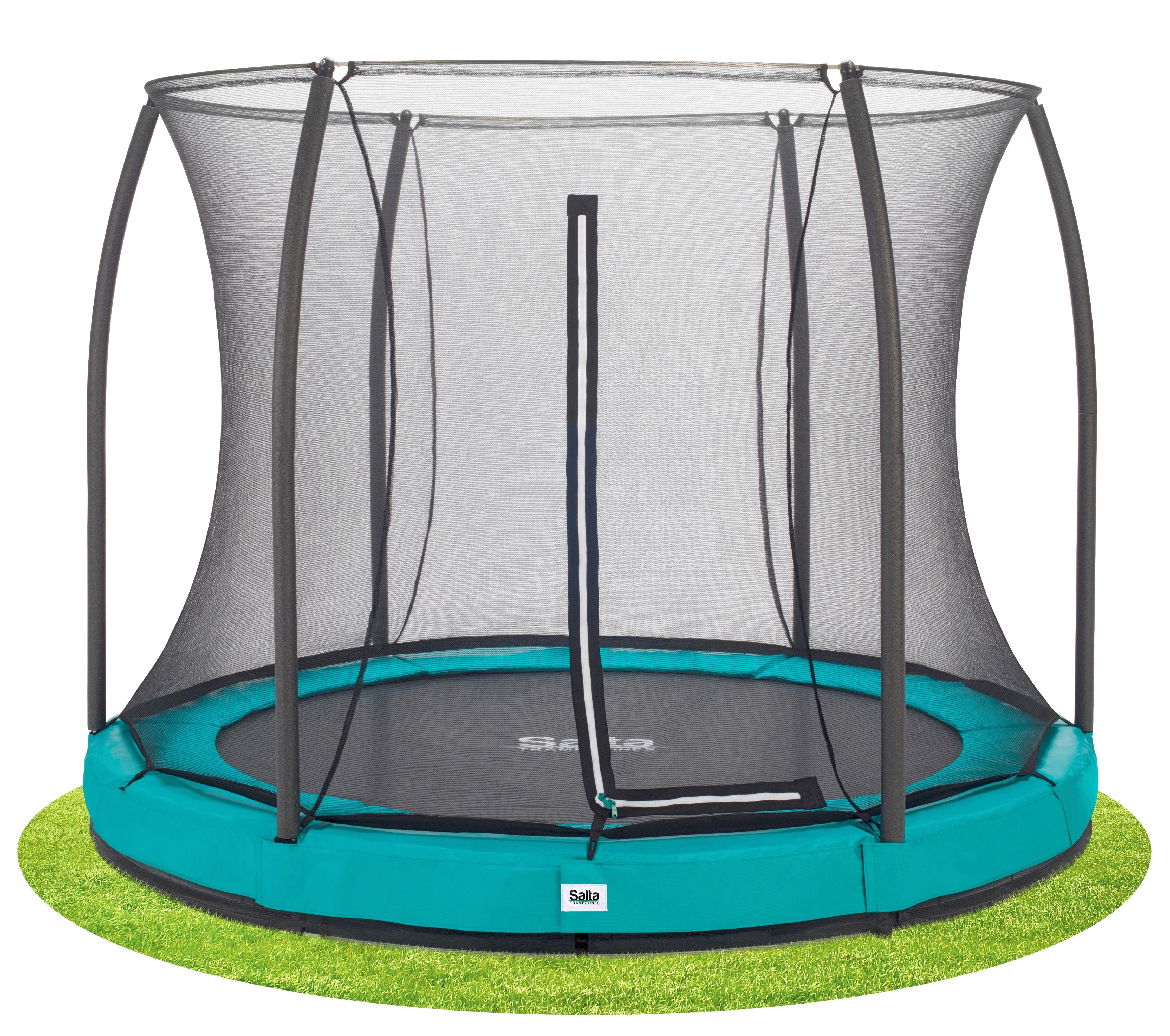 Boden-Trampolin Salta Comfort Ø ca. 305cm - Grün, Basics, Metall (305cm) - Salta