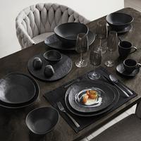 Kaffeetasse mit Untertasse Haruki in Schwarz ca. 200ml - Schwarz, MODERN, Keramik - Mömax
