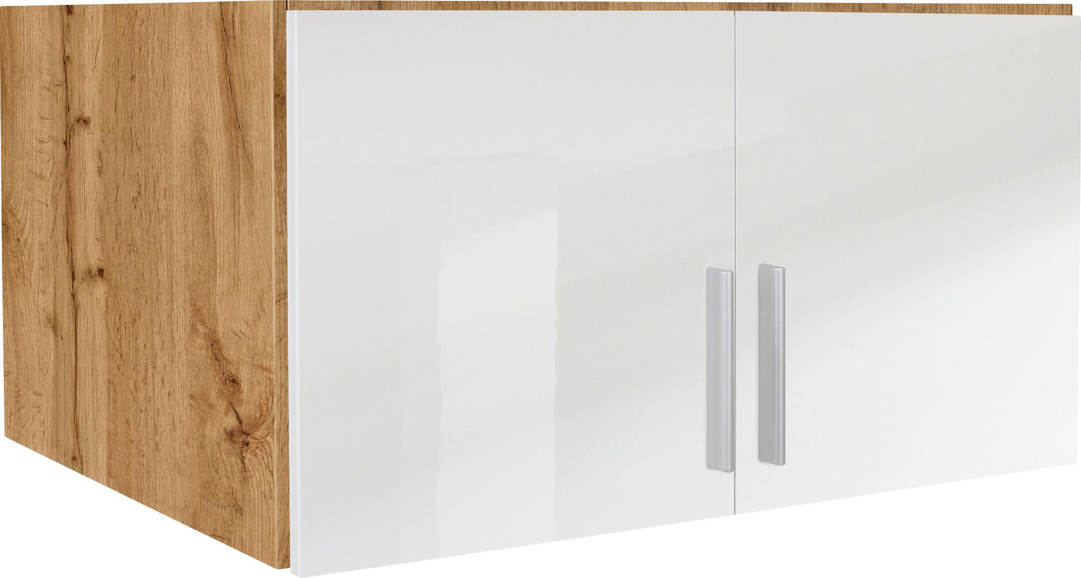 Szekrényrátét Fehér-tölgy Szín Celle - tölgyfa színű/alumíniumszínű, Modern, műanyag/faalapú anyag (91/40/54cm)