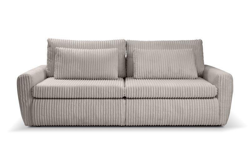 Canapea extensibila MEVI - gri-maro, Modern (240/72-90/120cm) - Premium Living