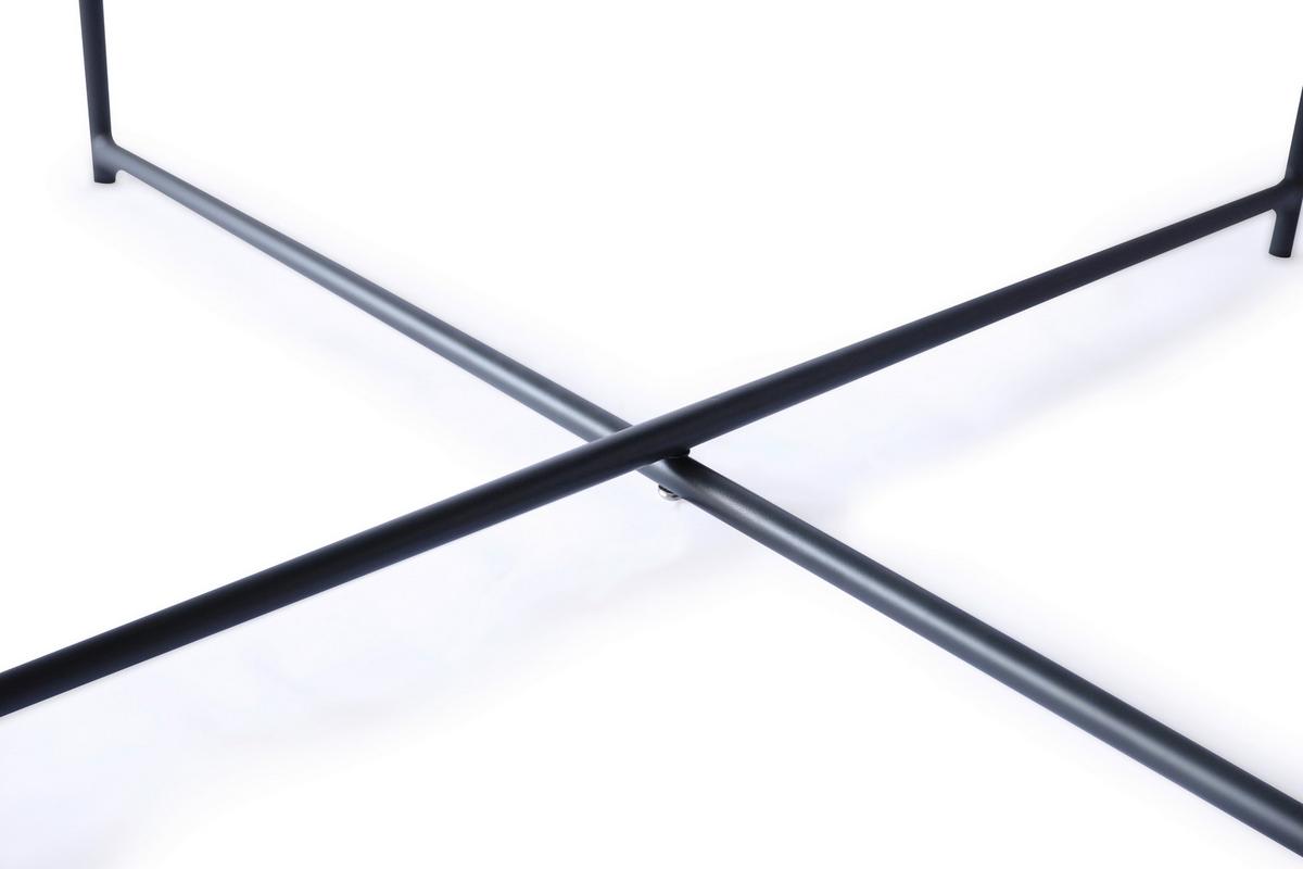STOLIK KAWOWY BARRY -EXKLUSIV- - antracytowy, Design, metal (70/70/42cm) - Xora
