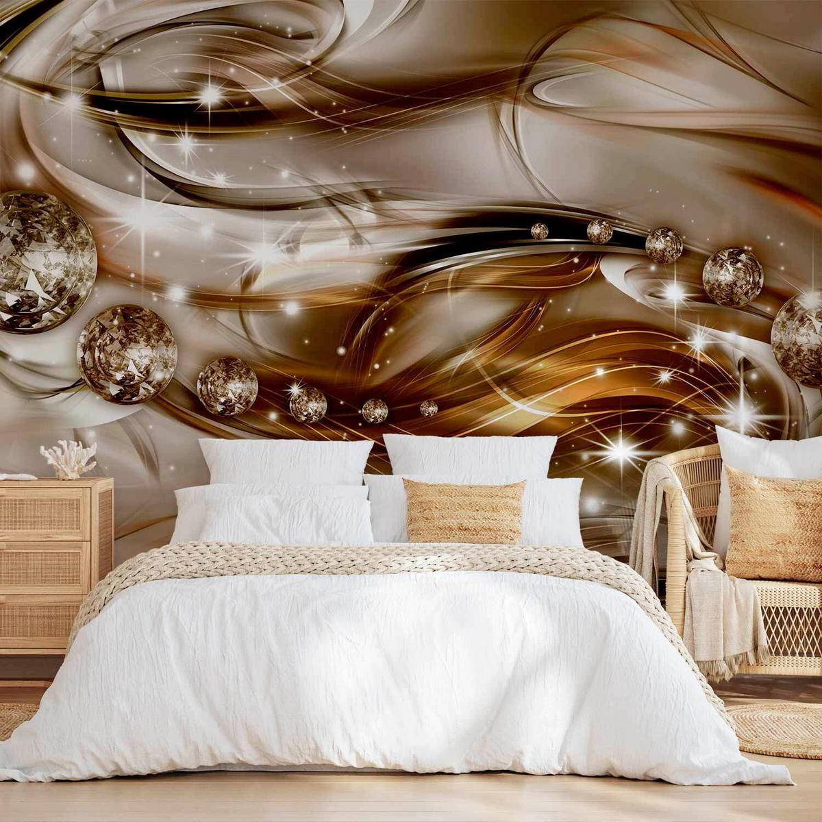 Fototapeta Chocolate Tide, 200x140cm - bež/rjava, Trendi, tekstil (200/140cm) - artgeist