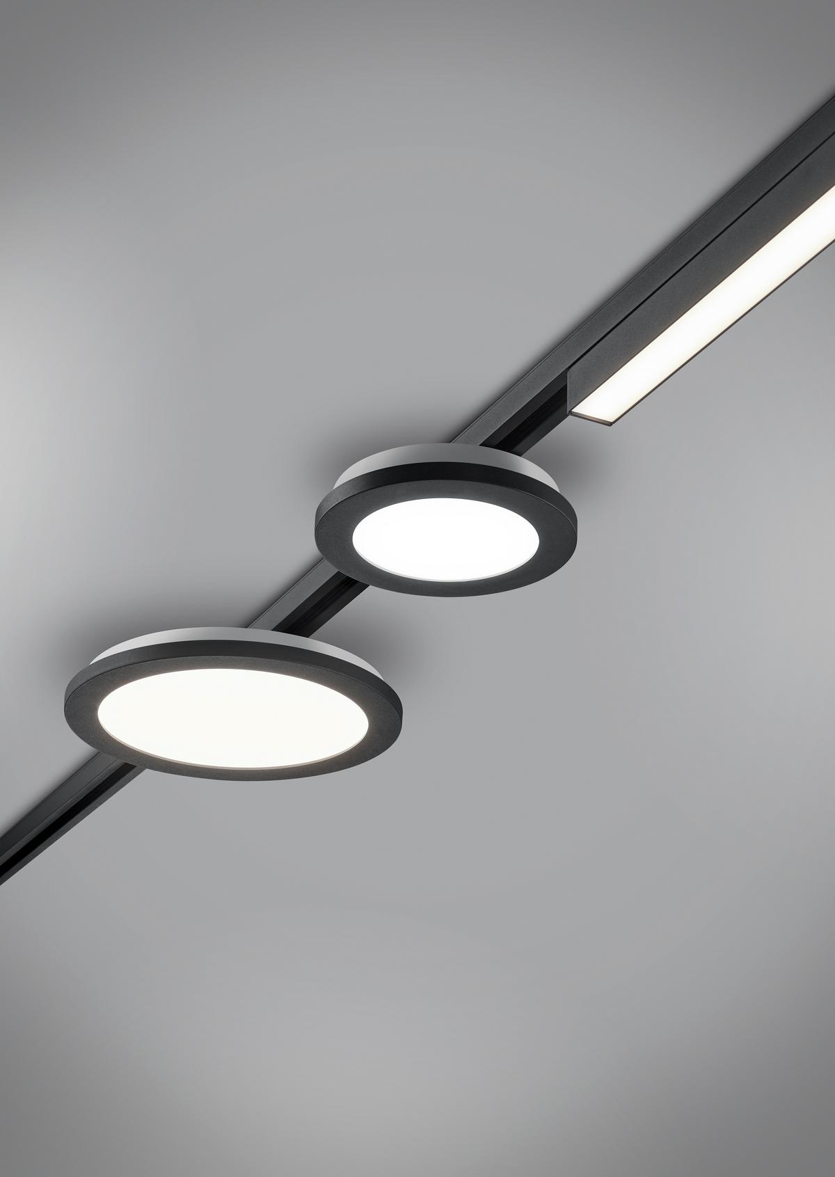 Deckenleuchte Douline DL Camillus max. 9 Watt - Schwarz, Basics, Kunststoff (17,0/2,9cm) - Trio Leuchten