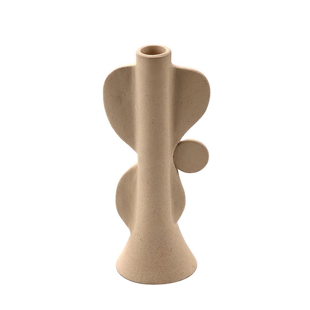 Gyertyatartó Line - homok, kerámia (9,8/8/22,9cm) - Modern Living