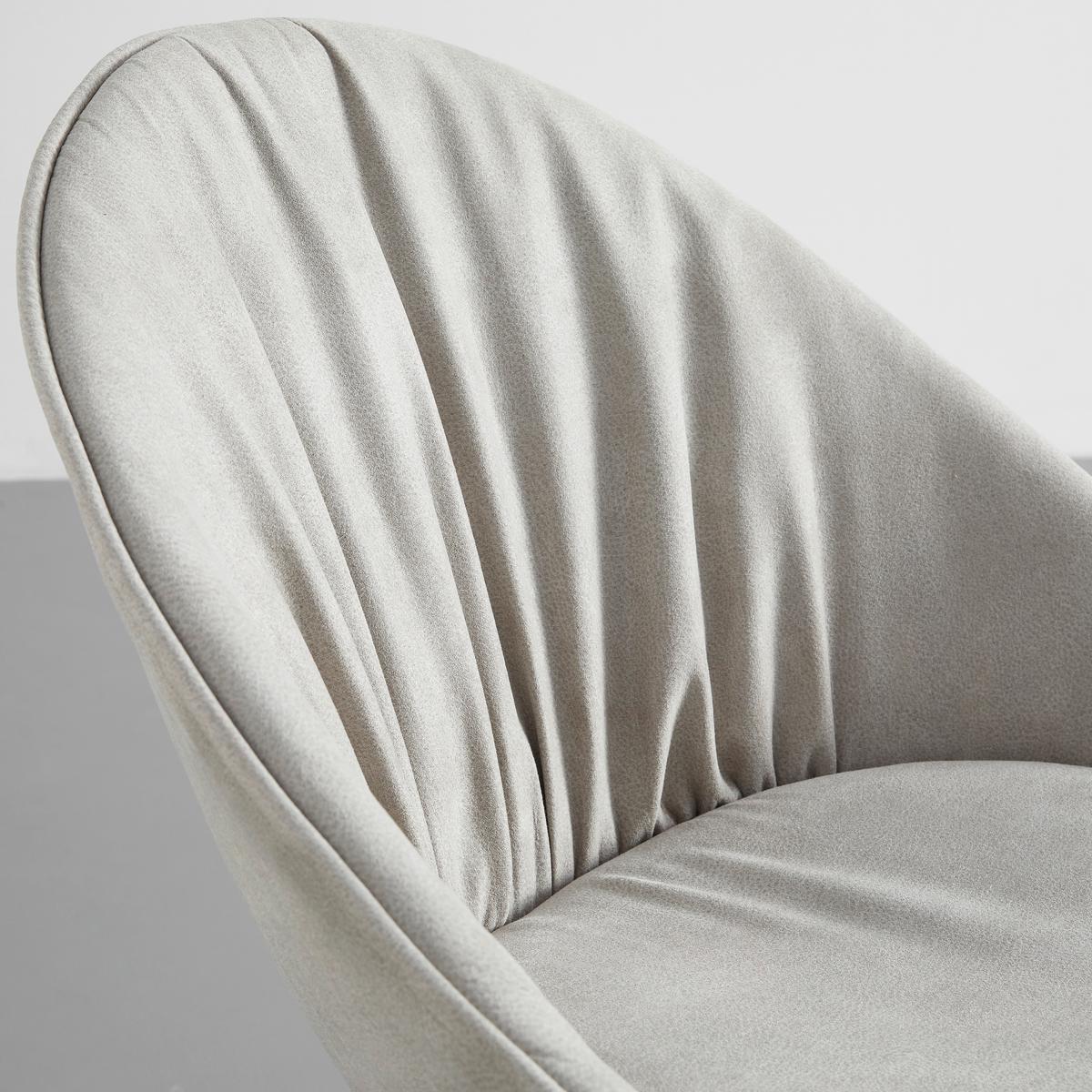 Stuhl Valera Hellgrau Mikrofaser Drehbar Gepolstert - Buchefarben/Hellgrau, MODERN, Holz/Textil (59/79/58,5cm) - Bessagi Home