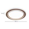 LED-TAKLAMPA PROL - vit/cappuccino, Modern, metall/plast (46/46/5cm) - Mömax