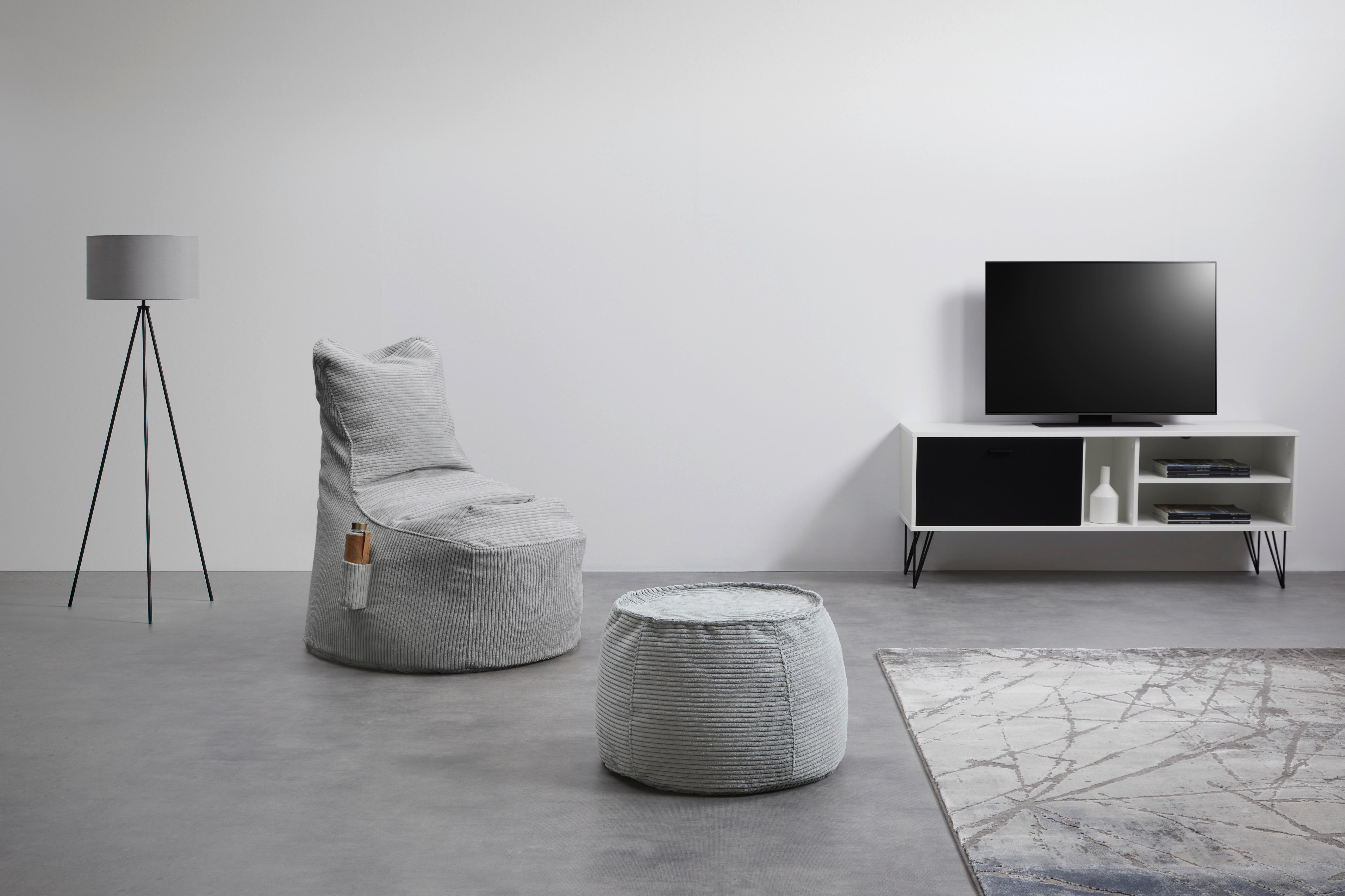 Hocker Lucylla in Grau - Grau, MODERN, Textil (60/60/38cm) - Mömax