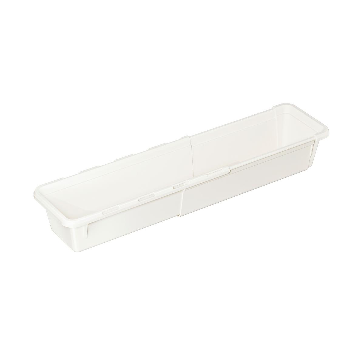 Schubladeneinteilung Vario L Weiß - Weiß, KONVENTIONELL, Kunststoff (25-38/9,5/6cm) - Mömax