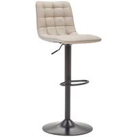 STOŁEK BAROWY ELIAS - czarny/cappuccino, Modern, metal/tkanina (42/109,5/52cm) - Livetastic