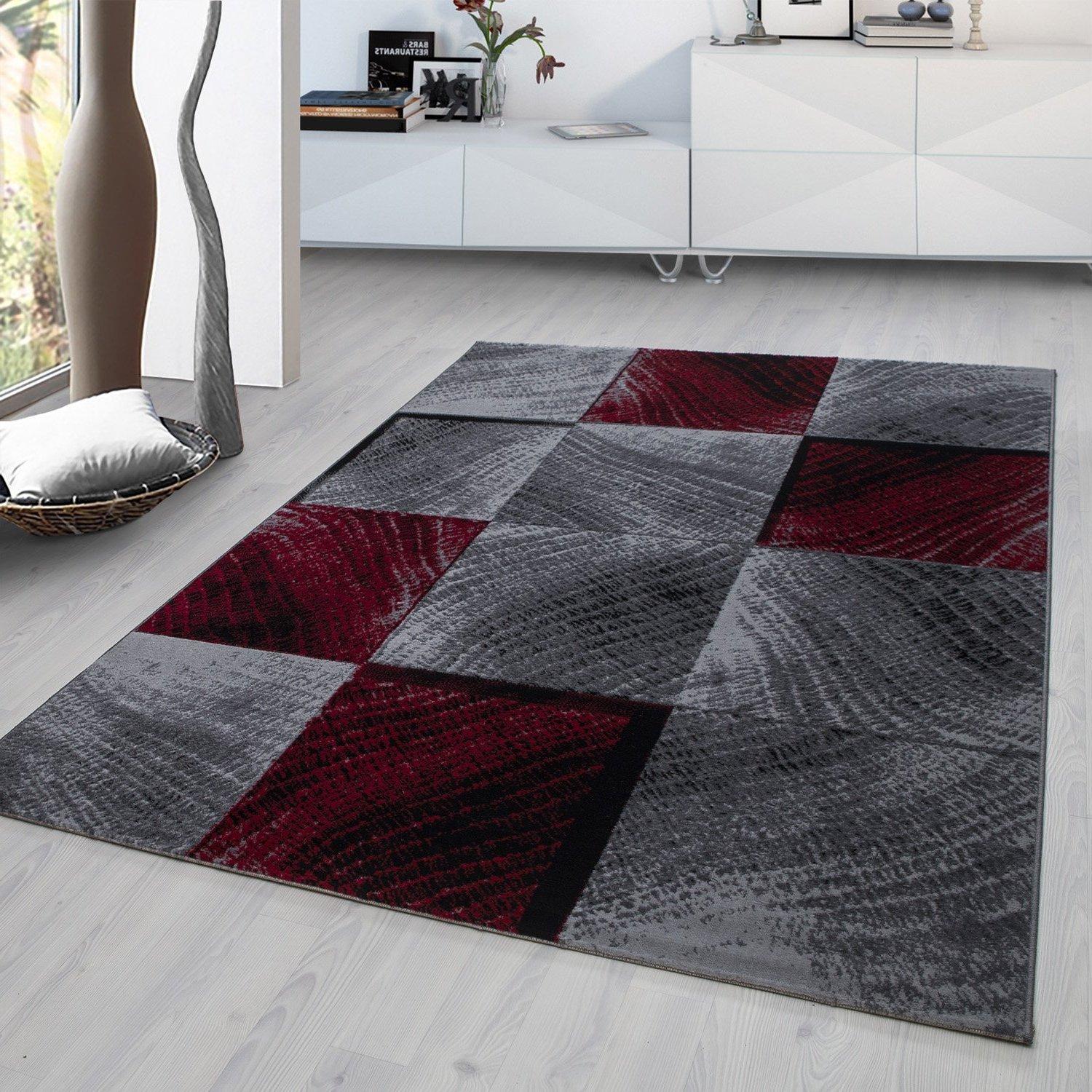 Webteppich Plus Rot ca. 200x290cm - Rot, Design, Textil (200/290cm) - Novel