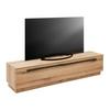 MEDIABÄNK MATEO - svart/ekfärgad, Modern, trämaterial/plast (180/41/40cm) - Mömax