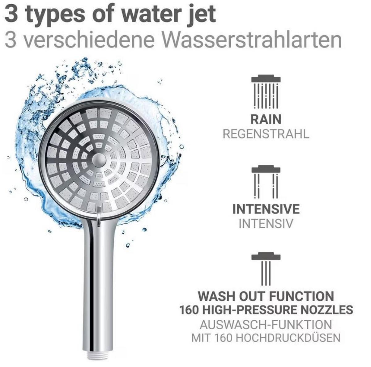 Pară de duș Longhair - Basics (12/0/12cm) - Wenko