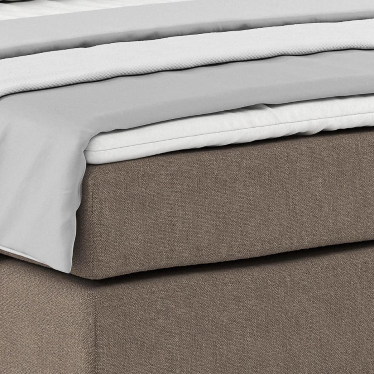 Boxspring Krevet Nero - boje blata/boje kroma, Konvencionalno, tekstil/metal (140/200cm) - Best Price