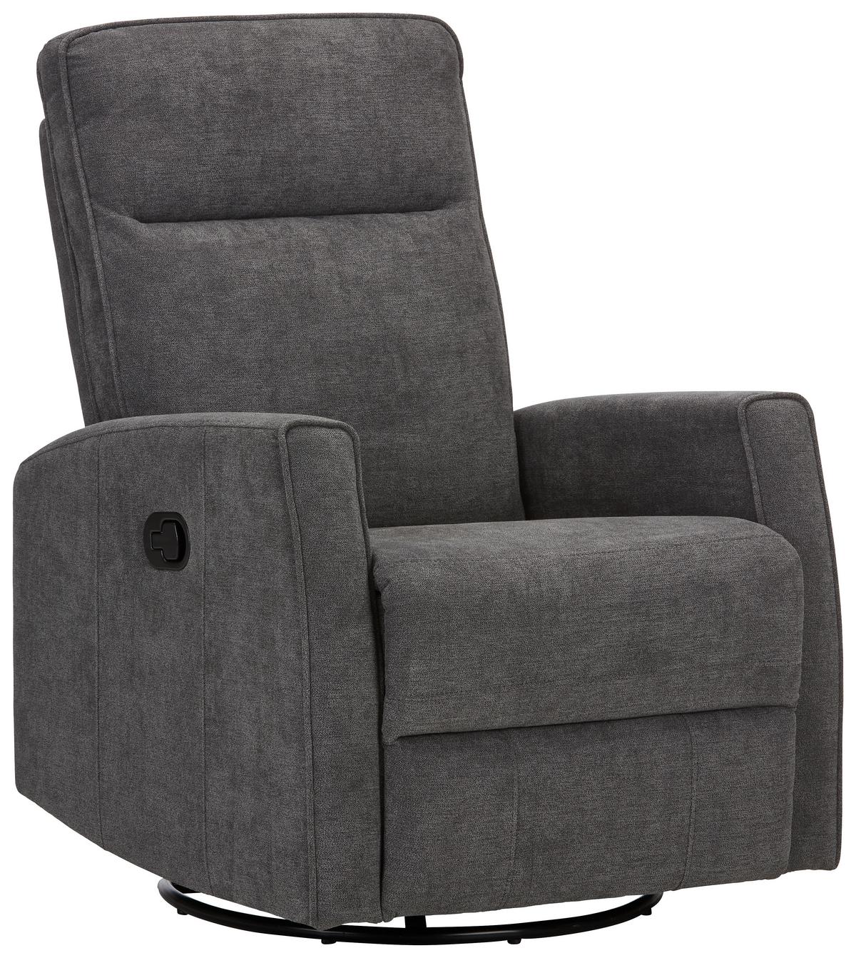 Fotelja S Relaks Mehanizmom Melinda - siva/crna, Moderno, metal/tekstil (76/103/93cm) - Mömax