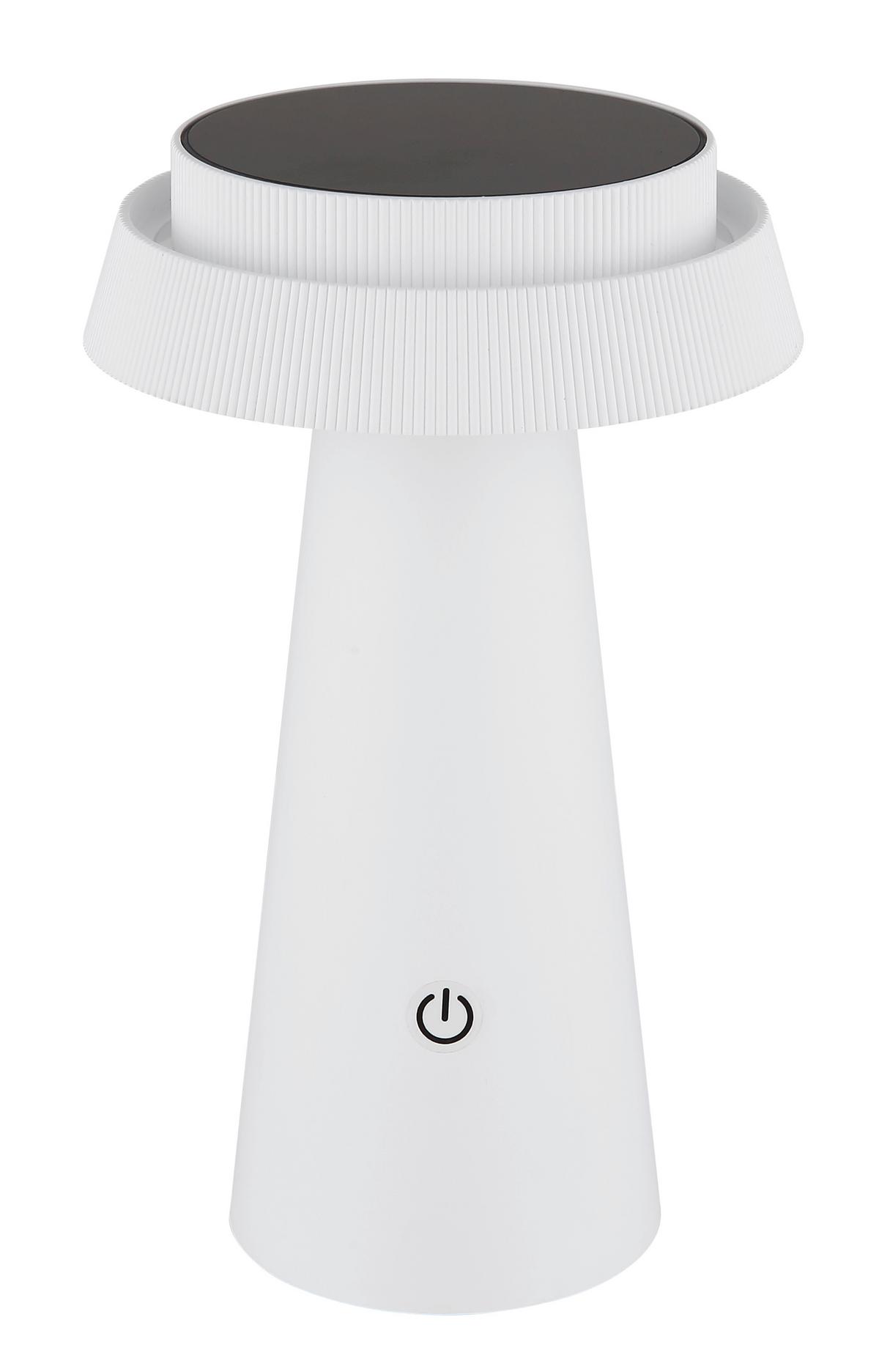 Solarleuchte 36624w  Solar - Weiss/Schwarz, Design, Kunststoff (14/23cm) - Globo