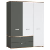 Ormar S Klasičnim Vratima Twenty - bijela/boje grafita, Moderno, drvni materijal/plastika (150/196/60cm) - Modern Living