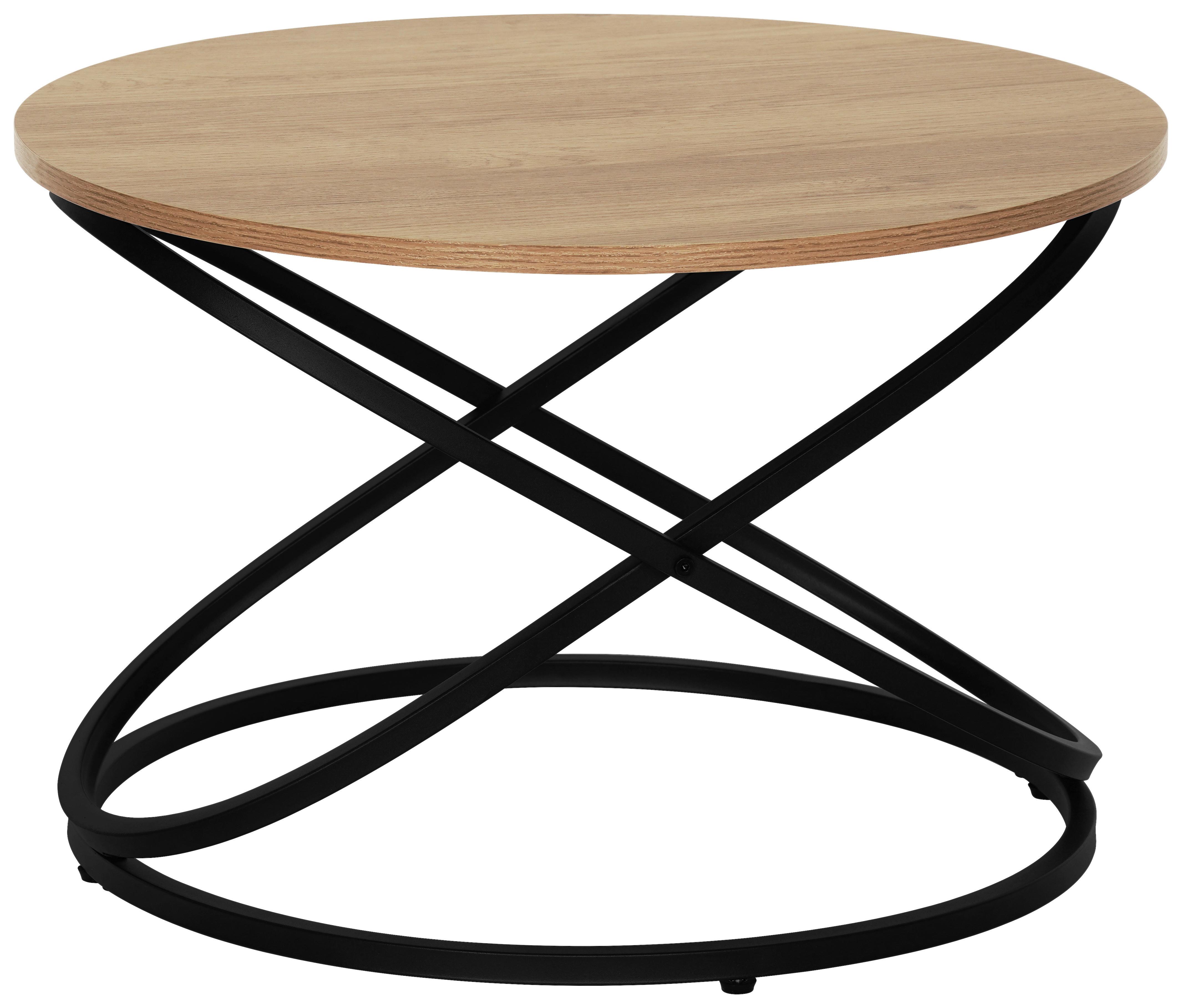 Stolić Elena - boje hrasta/crna, Moderno, drvni materijal/metal (60/40/60cm) - Best Price