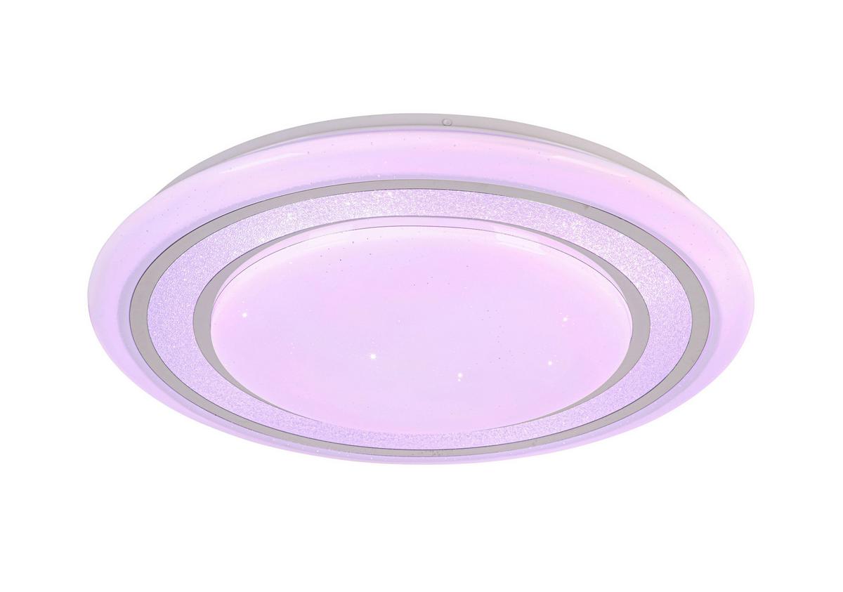 Led Mennyezeti Lámpa Giesbert - króm/fehér, Modern, műanyag/fém (55/8cm) - Premium Living