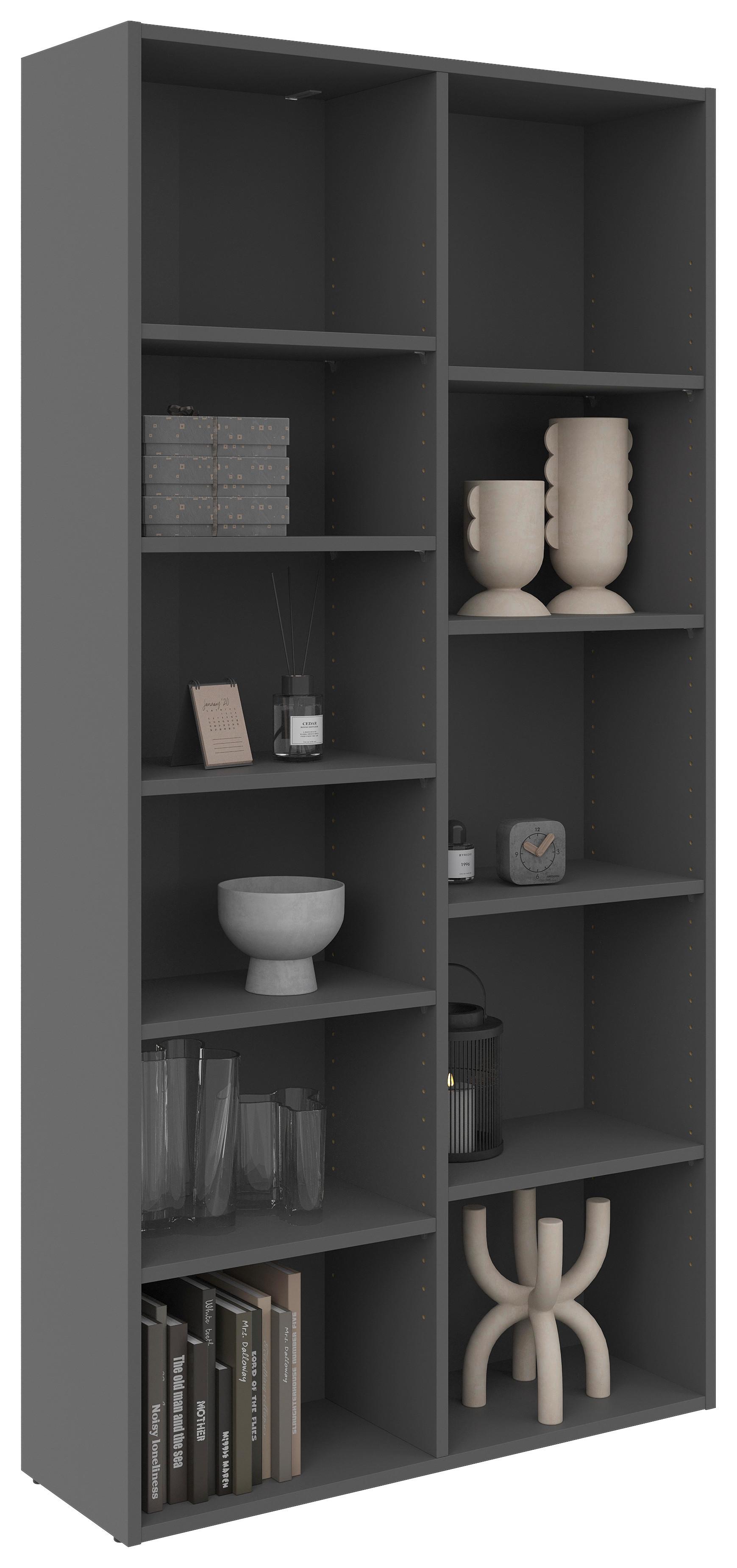 REGAŁ SWIFT - antracytowy, Basics, materiał drewnopochodny (80/160/26cm) - Boxxx