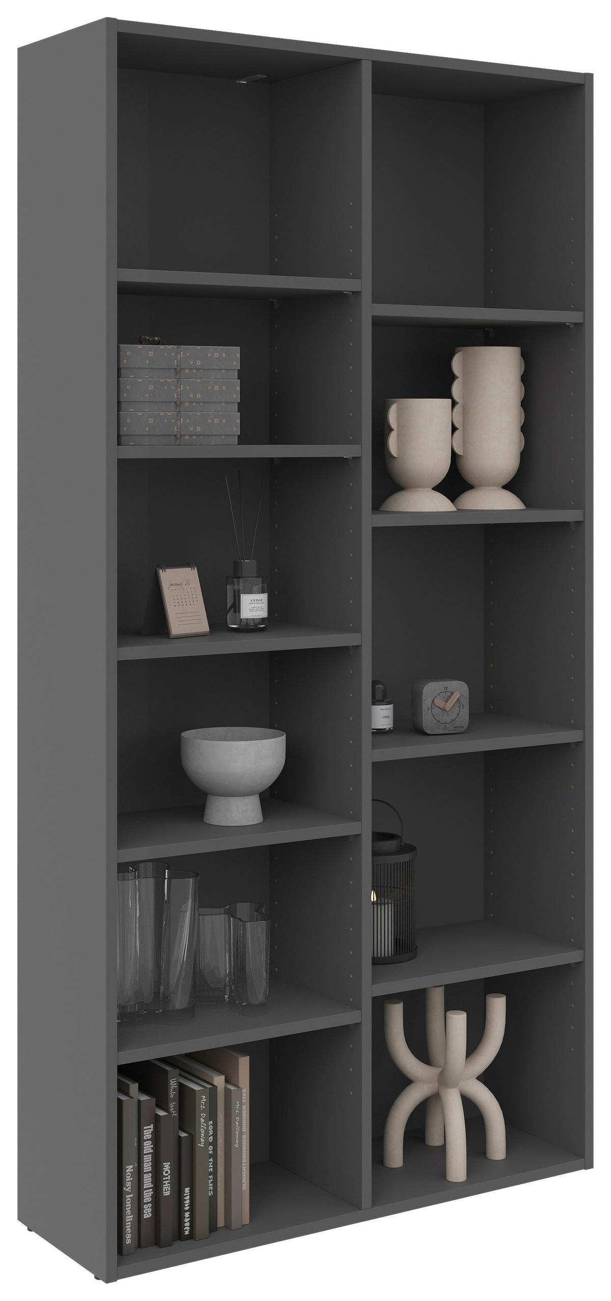 REGAŁ SWIFT - antracytowy, Basics, materiał drewnopochodny (80/160/26cm) - Boxxx