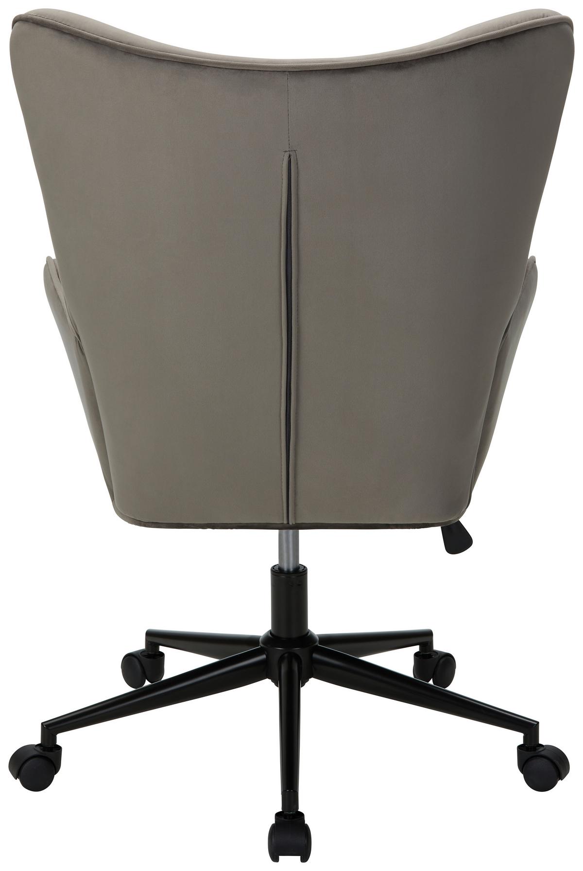Chefsessel in Dunkelgrau - Chromfarben/Dunkelgrau, MODERN, Textil/Metall (68/102/76cm) - Mömax