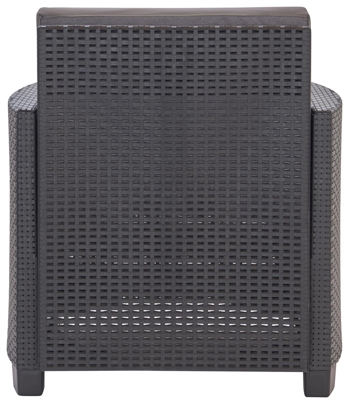 Garnitură grădină Arena - antracit/gri, Modern, plastic (53/53/40cm)