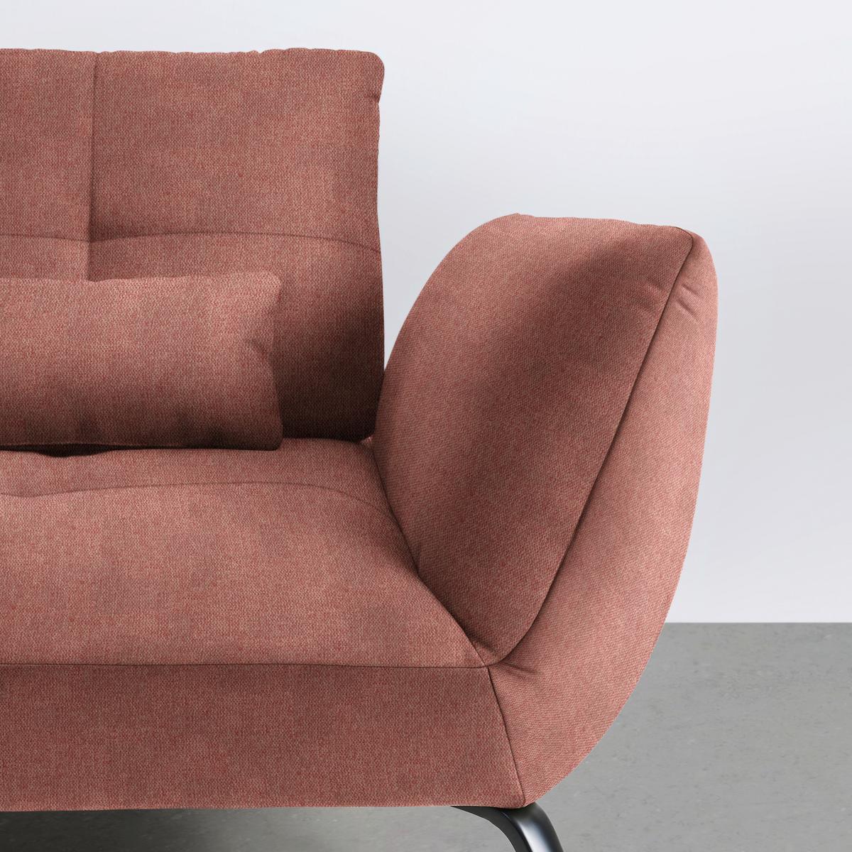 Wohnlandschaft Trendy Altrosa - Altrosa/Schwarz, MODERN, Holzwerkstoff/Textil (250/93/310cm) - Premium Living