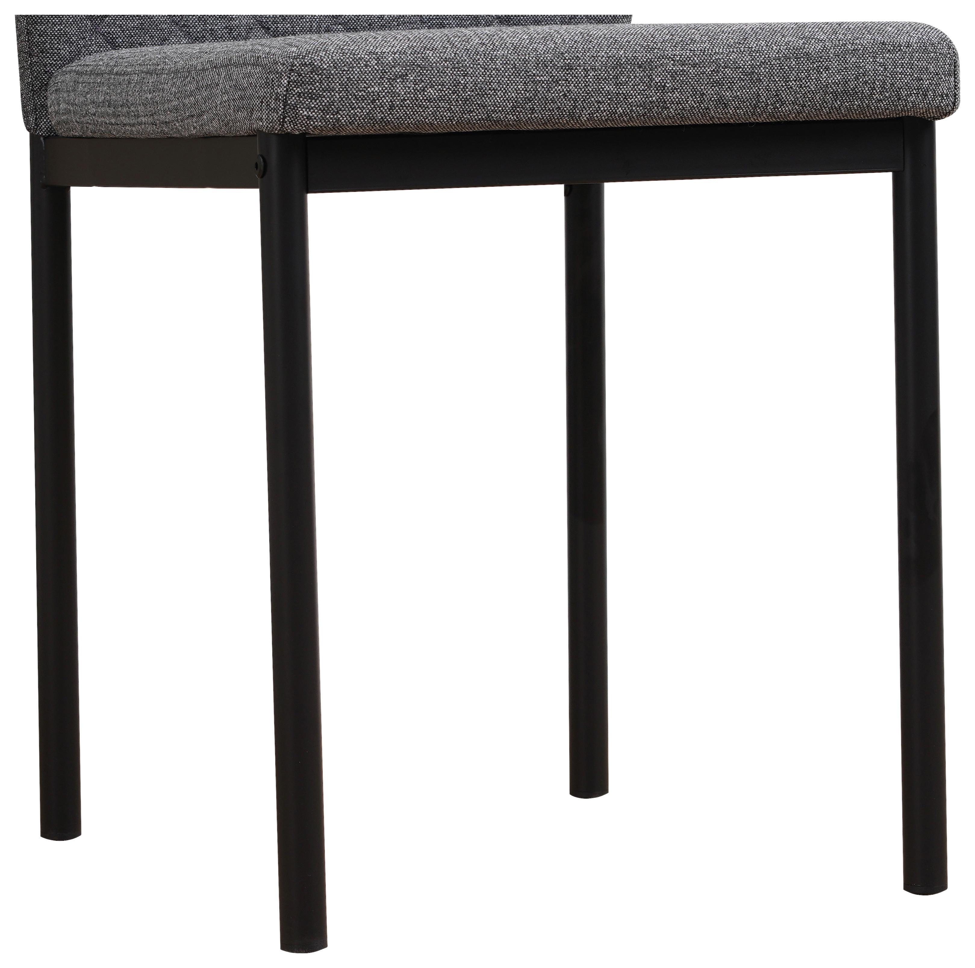 STOL MIA -BASED- - grå/svart, Basics, metall/textil (44/90/56cm) - Based