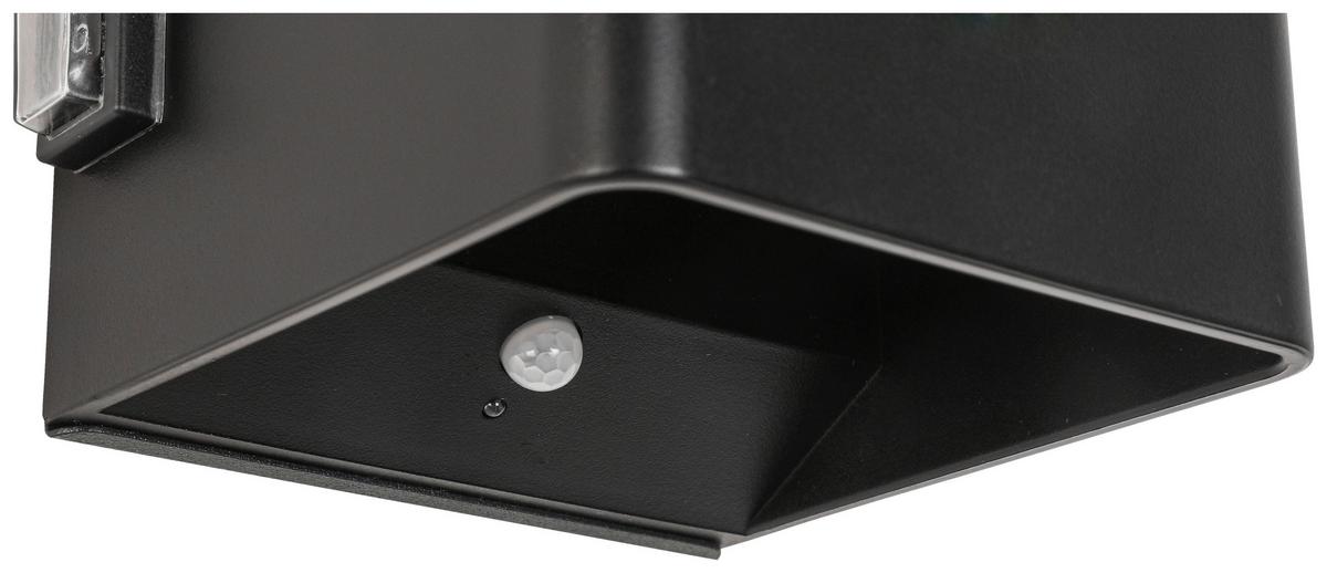 LED-Wandleuchte Hero1 Schwarz max. 3 Watt - Schwarz, MODERN, Kunststoff/Metall (10,28/10,1/8,05cm) - Modern Living