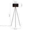 GOLVLAMPA EVELYN - svart, Lifestyle, metall (149cm) - Mömax